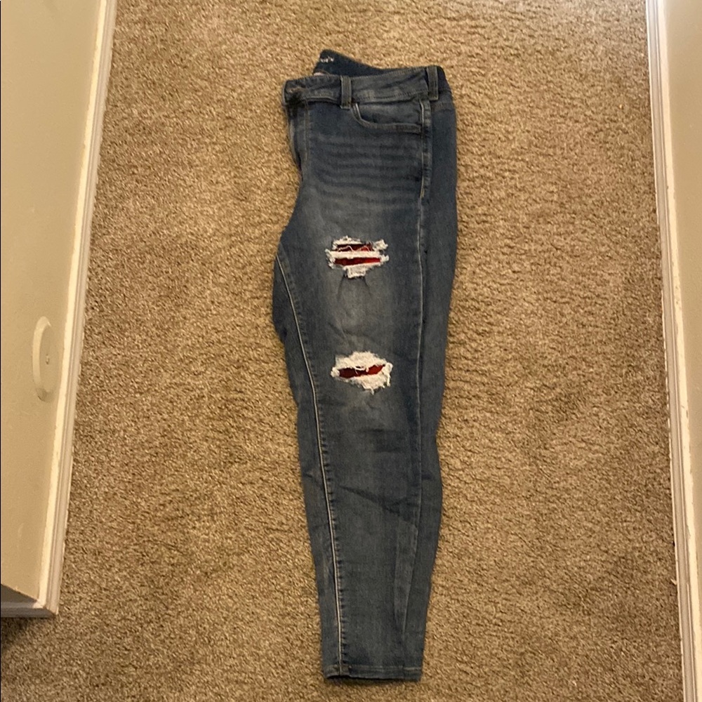 Classic Blue Distressed Women's Jeans